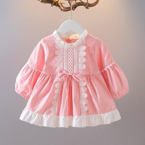 Spring Autumn Baby Girl Clothes Long-Sleeved Princess Toddler Girls Dress for Baby 1 Year Birthday Party Dresses Infant Clothing