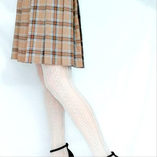 Japan Lace Flower Tights Pretty Women Sexy Fish Net Pantyhose Lingerie