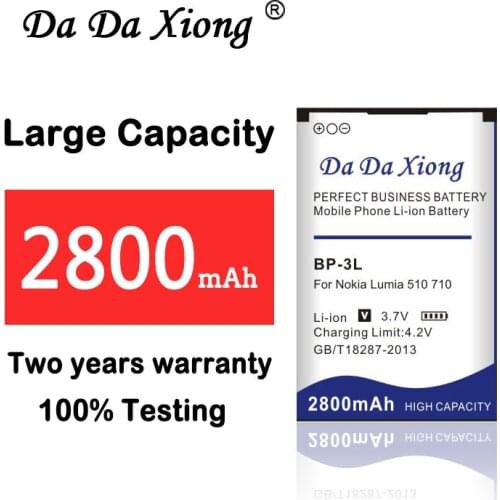 Replacement 2800mAh BP3L BP-3L Battery for Nokia Lumia 710 510 603 610C 900 303 603 610 3030 505