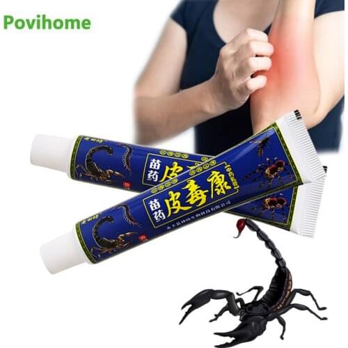 1Pcs 18g Scorpion Antipruritic Ointment Dermatitis Eczema Psoriasis Antibacterial Cream Anti Itch Chinese Herbal Medical Plaster