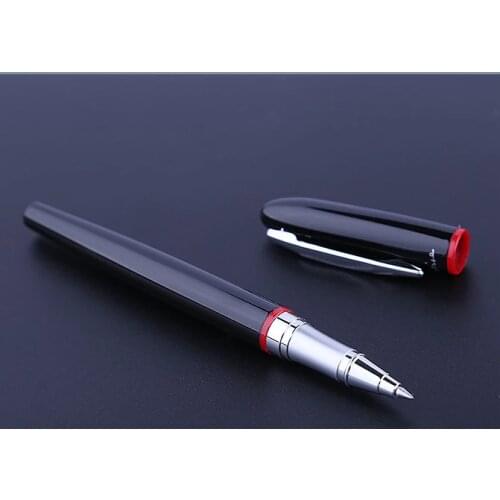 1pc/lot Picasso 907 Red and Black Roller Ball Pen Montmartre Pimio Ball Pen Silver Clip Canetas Office Supplies 13.6*1.3cm