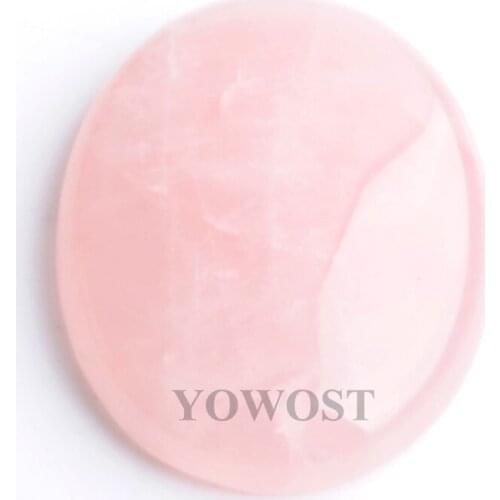 Natural Rose Quartzs Gem Stone Oval Cabochon CAB No Hole Jewelry 30x40x8MM 1PCS QU3132