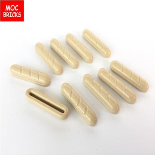 30pcs\lot Tan French Bread Sub Roll Food figure accessory fit with 4342 Educational Building blocks toys bricks kids gifts