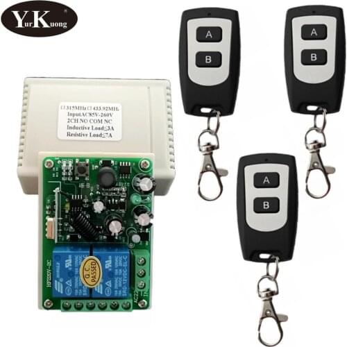 433 315 RF Remote Control Switch 110V 220V 240V 85V-260V LED Downlight Spotlight Ceiling Light Bulb Tube Wireless ON OFF Switch