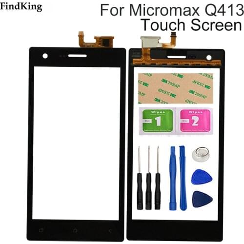 5inch Mobile Touch Panel Touchscreen For Micromax Q413 Touch Screen Digitizer Front Glass Digitizer Sensor Tools
