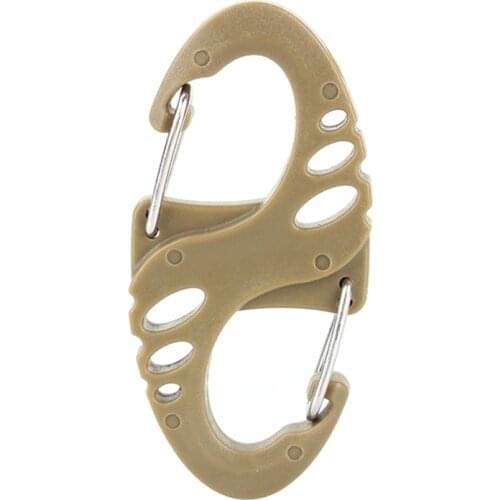 5Pcs/Lot S Type Backpack Clasps Climbing Carabiners EDC Keychain Camping Bottle Hooks Paracord military Survival Gear Wholesale