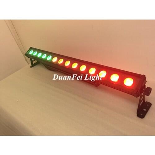 6pcs 14x30w rgb dmx led ip65 bar strip wall washer led rgb 30W cob dmx dot bar flood light matrix effect