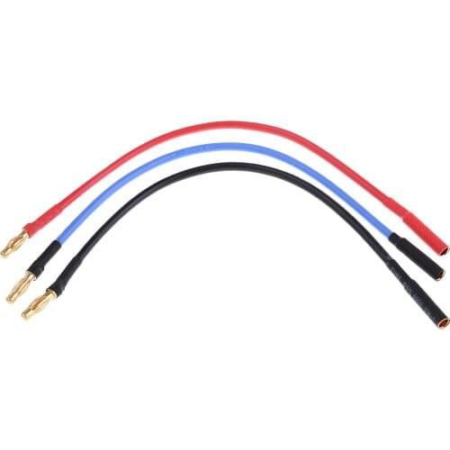6Pc 4.0mm &3.5mm Connectors 23cm RC Brushless Motor ESC Extension Cable Wire