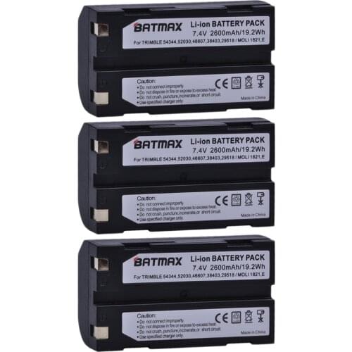 3pc 2600mAh Li-ion Battery for Trimble 54344,29518,46607,52030,38403,R8,5700,5800, R6, R7, R8, R8 GNSS,MT1000 GPS Receiver