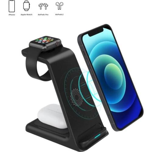 3 In 1 Magnetic Wireless Charger 15W Fast Charging Station For IPhone 12 Pro Max Chargers For Apple Watch Airpods Pro Samsung