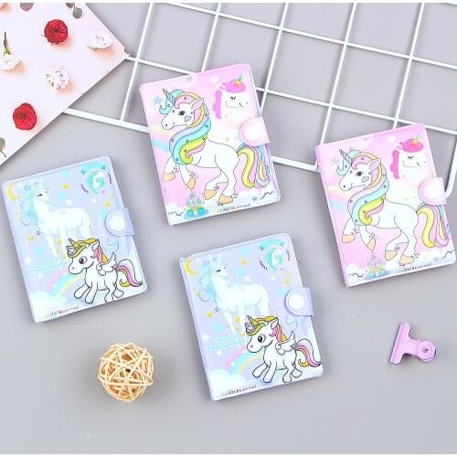 Kawaii Unicorn Cartoon Notebook Ball-point Pen Memo Pad Stationery Set for Kids Gift Creative Notepad School Office Suppies