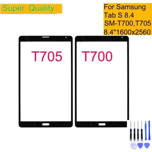 For Samsung Galaxy Tab S 8.4 T700 T705 SM-T705 SM-T700 Touch Screen Panel Tablet Front Outer Glass Lens Replacement