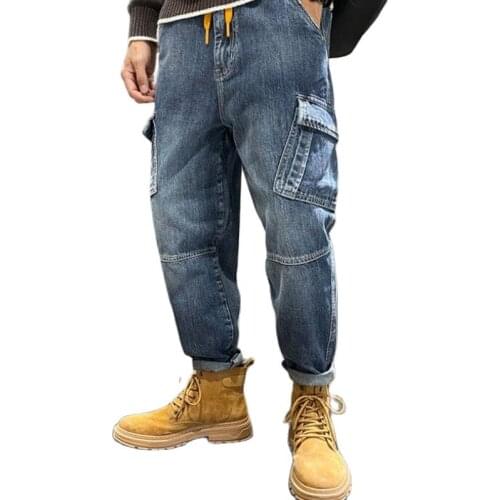 Men Baggy Jeans Mens Denim Hip hop Loose Pants Rap Jeans For Boy Rapper Denim Jeans