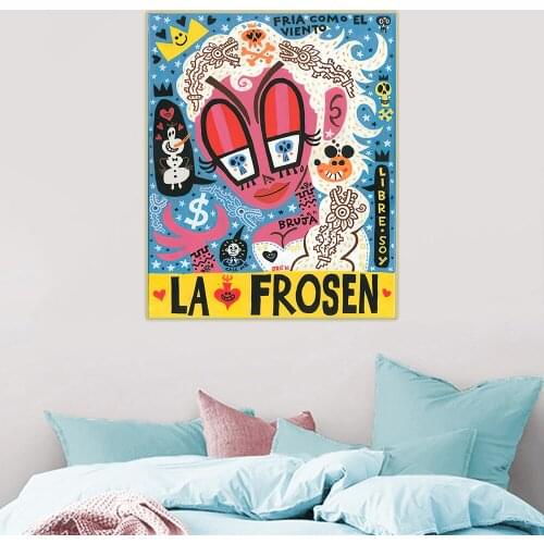 Citon Jorge Gutierrez《Lafrosen》Canvas Art Oil Painting Famous Artwork Poster Picture Wall Decor Home Living room Decoration