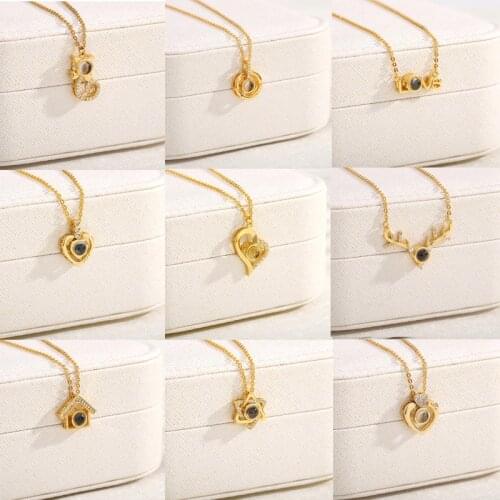 Custom lovers Photo Pendant Necklaces For Women Personality Projection Picture Choker Necklace Customized Valentines Day Gift