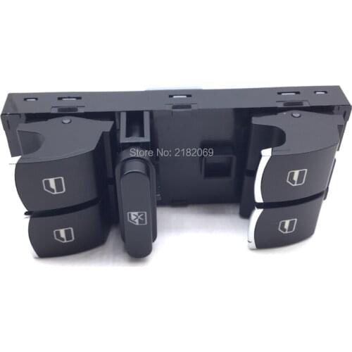 For VW Golf MK5 MK6 Passat Jetta Caddy MK3 Eos Touran Tiguan Polo Chrome Power Master Window Switch Console 5ND959857 5K4959857