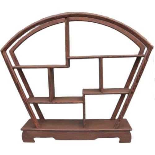 PRETTY WOOD STAND /SHELF FOR NETSUKE / SNUFF BOTTLES OR CURIOS