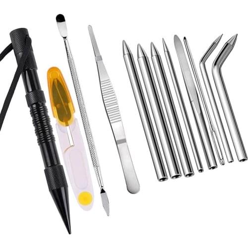 HOT 12 Pieces Paracord Fids Accessories, Stainless Steel Lacing Needles with Marlin Spike