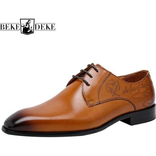 Handmade Men Dress Shoes Business England Style Genuine Leather Shoes Luxury Party Formal Oxfords Shoes Male Plus Size 46
