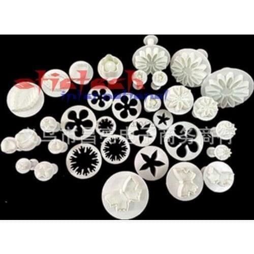By dhl or ems 20 sets Decorating Cake Pastry Plunger Cutters Home Fondant Cookie Chocolate Sugar craft Baking Moulds 33Pcs