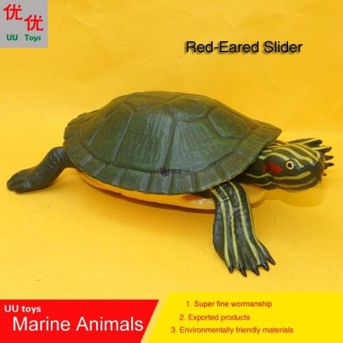 Hot toys Red-Eared Slider tortoise Simulation model Marine Animals Sea Animal kids gift educational props Action Figures