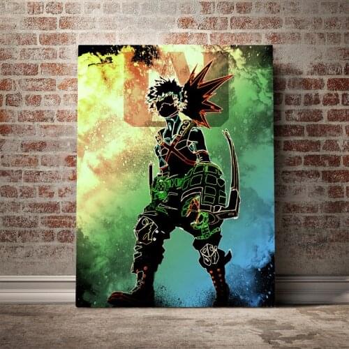 Bakugou Katsuki Boku no Hero Poster Canvas Wall Art Decoration prints for living Kid Children room Home bedroom decor Painting
