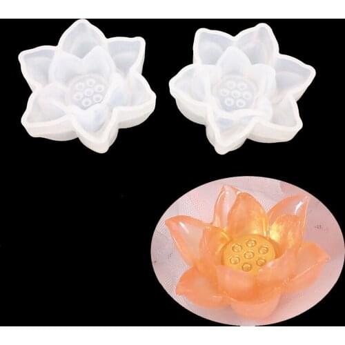 3D Transparent Silicone Mould lotus Dried Flower Resin Decorative Craft Mold epoxy resin molds for jewelry decorative craft art