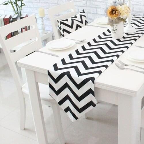 Wave Striped Table Runner Modern simple tea table cloth TV cabinet decorative bed flag