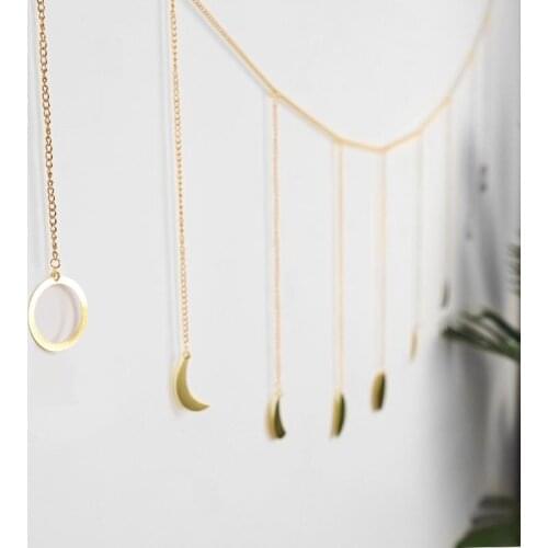 Products 7 Moons Decor Wall Decoration Boho Banner Golden Art Garland for Living Room