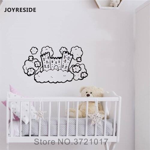 JOYRESIDE Castle Wall Clouds Decal Vinyl Sticker Decor Boy Girl Home Kids Children Room Bedroom Art Design Interior Murals A536