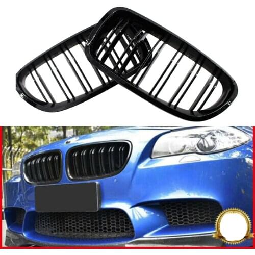 Exterior front hood Grill cover bonnet For BMW F10 F18 2010-15 Gloss Black