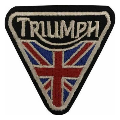 Triumph motorbike motorcycle biker embroidered iron on patches sew on badges