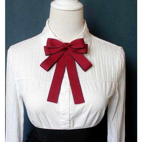 Vintage Fashion Retro Bow Tie Brooch Jewelry Ribbon Party Brooches For Women Girls Coat Suit Shirt Collar Pins Accessories Gifts