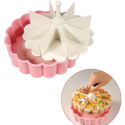1 Sets Creative Kawaii Sushi Cake Pan Mould Suits DIY Rice Mold Kitchen Sushi Roll Mold Tools Set Jelly Pudding Rolls Made Easy