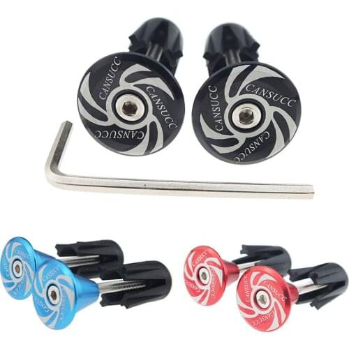 1 Pair Aluminum Alloy Bicycle Handlebar Cap MTB Road Bike Handlebar Grips End Lock-On Plugs Bar Grips Covers Bicycle Parts