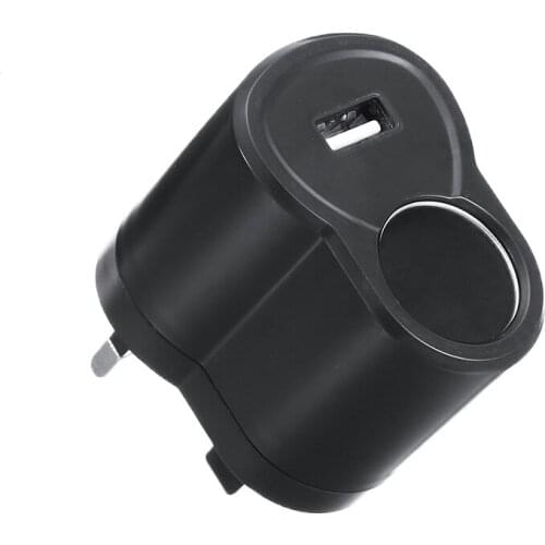 1pc Car Charger 110V-220V AC to 12V DC UK Plug Auto Car Power Adapter Converter Household Auto Cigarette Lighter USB Socket