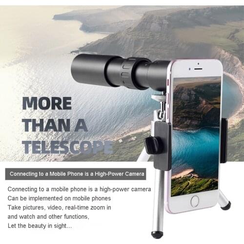 10-300X40 Telescope High Zoom Clarity Pocket Powerful Monocular Low Night Vision Scope for Camping Hunting