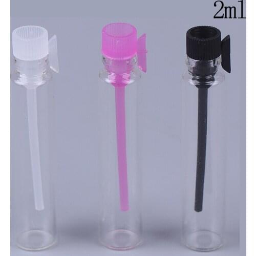 10PCS 2ml Empty Mini Glass Perfume Small Sample Vials Perfume Bottle Laboratory Liquid Fragrance Test Tube Trial Bottle