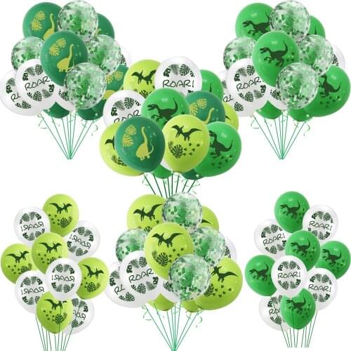 10pc Dinosaur Pterosaur Raptors Latex Confetti Balloons Dinosaur Party Birthday Dino Party Animal Balloons Jungle Safari Party