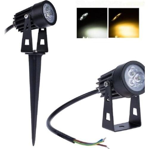 10pcs LED Garden Spot Lamp Spike Landscape 9W 3x3W Outdoor Lighting DC12V AC85-265V LED Lawn Lamp Waterproof IP65 Free Shipping