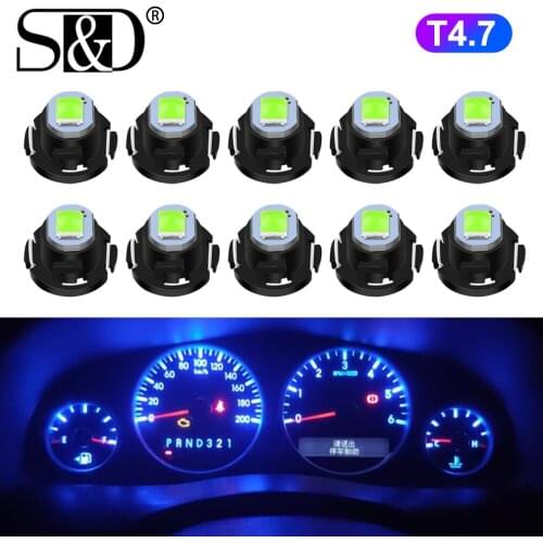 10pcs T4.7 LED Bulb Super Bright High Quality LED Car Board Instrument Panel Lamp Auto Dashboard Warming Indicato 12V