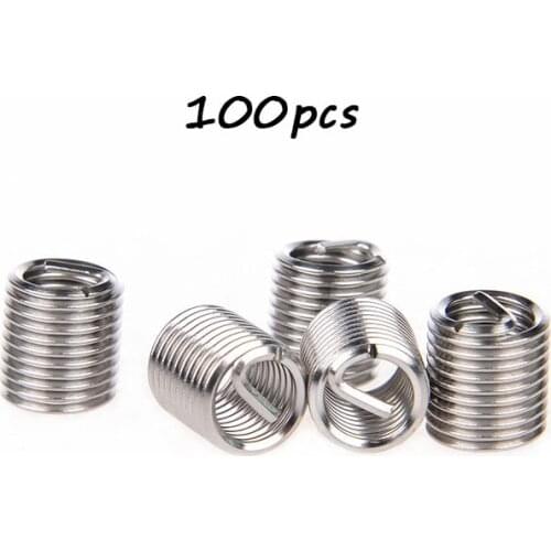 100Pcs M2.5X0.45X1D-3D Thread Repair Insert Kit Set Stainless Steel Hardware Repair Tools