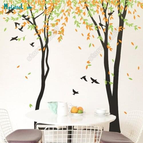240cm Tall DIY Large Tree Sticker Big Bole Leave And Bird Nursery Wall Decal Baby Room Sticker Art Mural Kid Room Wallpaper B922