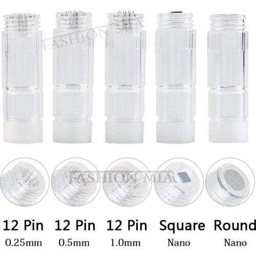 5pcs Electric Hydra Pen H2 Needles Cartridges 12pin Nano microneedling For Whitening Remove acne Facial Infusion Mesotherapy Pen