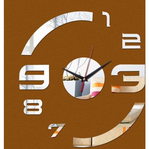 Direct selling Acrylic wall watch the butterfly mirror clocks 3d Modern home decoration diy clock gift