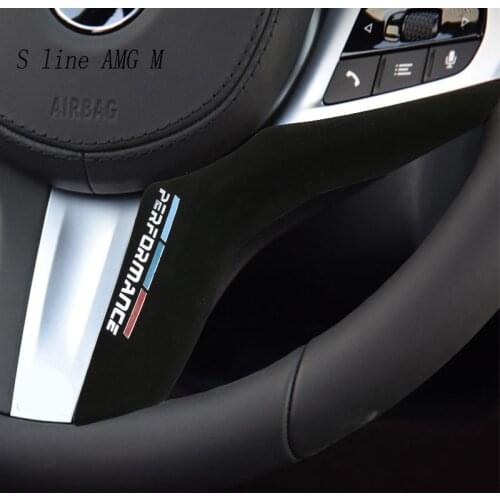 Car Styling For BMW G20 G30 G38 G11 G12 G05 G01 G02 Z4 6gt X3 X4 X5 1 3 5 7 Series For M Performance Sticker Steering Wheel Trim