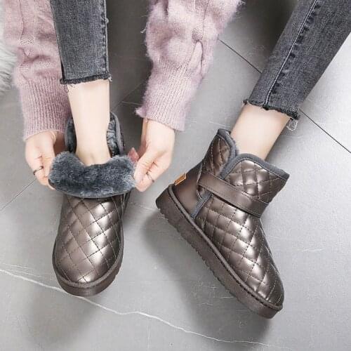 2021 Snow Boots Winter Fleece Warm Thick Soles Outdoor Comfort Non-Slip Character Womens Cotton Shoes Factory Direct Sale