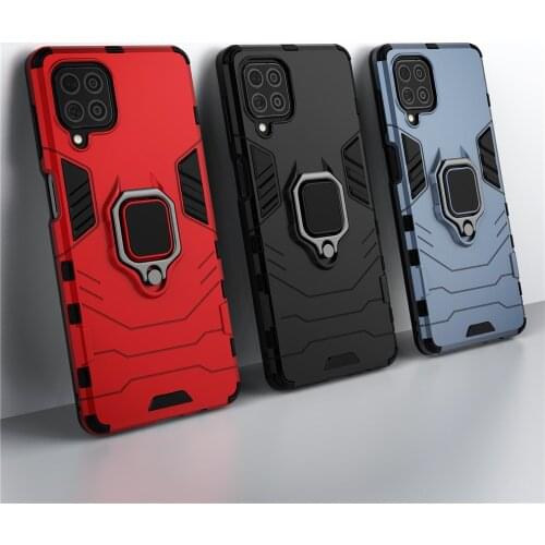 For Samsung Galaxy M62 Case Luxury Armor Magentic Ring Car Holder Cover for Samsung A12 F62 M12 M62 Coque Funda