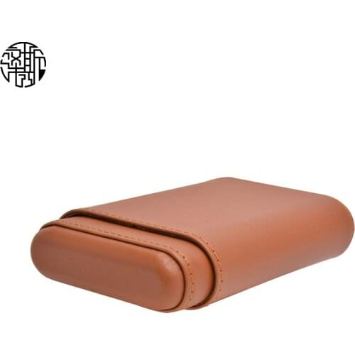 Zenos Soft Faux Leather Two Set Cigarette Case Fancy Style Box Cigarette Holder Best Gift for Men Women