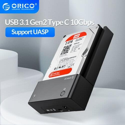 ORICO 2.5 3.5 Inch HDD Case SATA To USB 3.1 Gen2 Type C SSD Adapter High Speed HDD Box Hard Disk Drive External Enclosure Case
